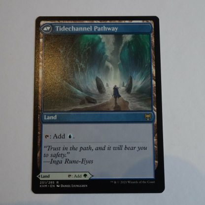Magic the Gathering Game Card.  Barkchannel Pathway /Tidechannel pathway - Image 3