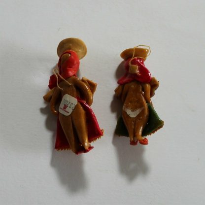 Dolls Old National Dress Ecuador Pair 11cm tall c1970 - Image 4