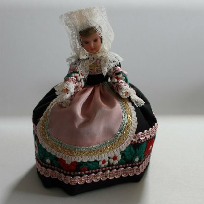 Doll Old Plastic National Dress Belgium 20cm tall c1970