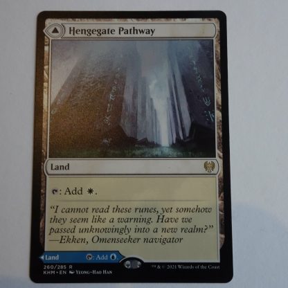 Magic the Gathering Game Card.  Hengegate Pathway // Mistgate Pathway