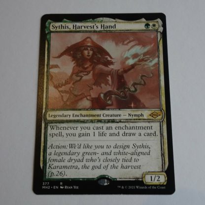 Magic the Gathering Game Card.  Sythis, Harvest's Hand