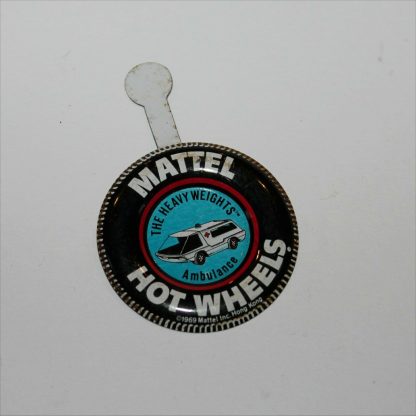 Hotwheels Redline 1968 Heavyweights Ambulance Metal Badge #2